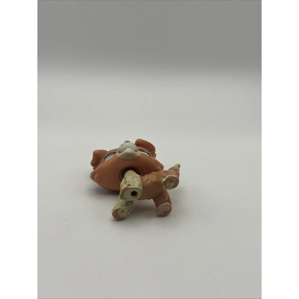 Authentic LPS Littlest Pet Shop Collie Dog #1542 Red Brown Blue Eyes Hasbro G2